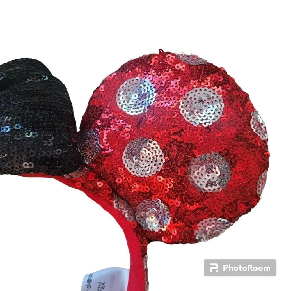 Minnie Mouse sequined and polka-dot headband in hard to find color combo